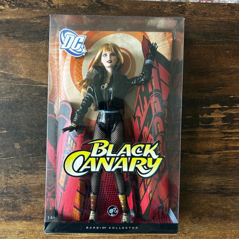 Mattel Barbie Collector DC Black Canary Doll Black Label L9640 New In Worn Box